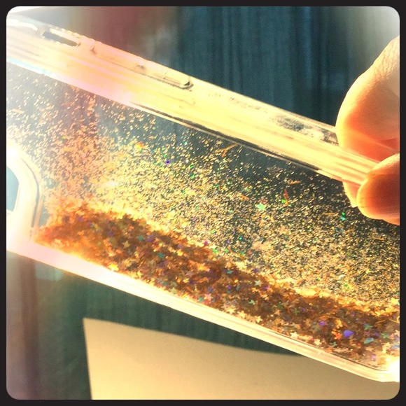 NEW In Box Clear case w/liquid glitter -iphone 8/7 - Picture 2 of 8